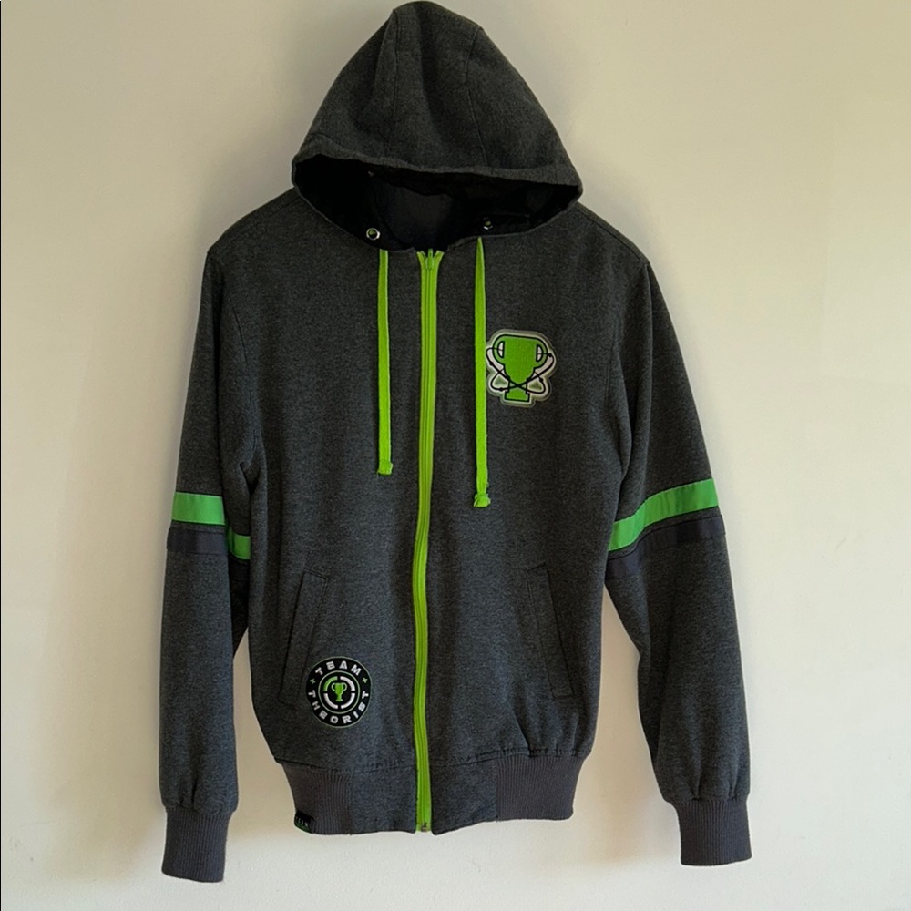 GAME THEORY Hoodie - Men's Small - Gray Green